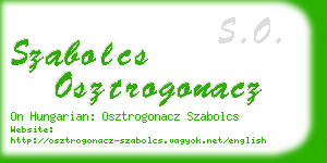 szabolcs osztrogonacz business card